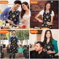 thumbnail image 4 of Pioneer Flower Floral Print Pattern Apron for Women and Men, Cotton Linen Waterproof with Pockets, Adjustable, 33x27 Inch for Kitchen, Gardening, BBQ, Salon, 4 of 6