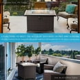 thumbnail image 7 of Gotland 8 Piece Outdoor Patio Furniture Set with 43“ Gas Fire Pit Table Patio Furniture Sectional Sofa Set (red), 7 of 7