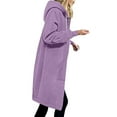 thumbnail image 4 of Atogsazn Womens Fleece Zip Up Long Hoodies Casual Long Sleeve Jacket Hooded Outerwear Fall Clothing with Pocket 01-Purple XXL Fashion, 4 of 4