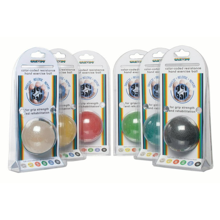 CanDo gel hand exercise bAll smAll 6 pc set 1 ea tan through