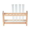 thumbnail image 4 of Soporte de tubos de ensayo de madera Unique Bargains con 6 pozos para tubos de centrifugado de 25 ml 8.66" x 2.48" x 5.12", 4 of 5