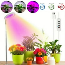 LED Grow Light for Indoor Plants, Full Spectrum Plant Light with 3/9/12H Timer, 10 Dimmable Levels