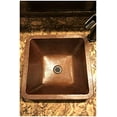 thumbnail image 4 of Premier Copper Products VSQ15SKDB Cuve à Jupe Carrée Martelée Évier en Cuivre, 4 of 5