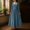 Blue, variant on Halloween Costumes For Women Vintage Long Sleeve Cinched Waist Dress Cotton Hemp Halloween Party Costume Blue XXL