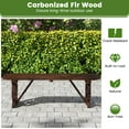 thumbnail image 6 of Costway Patio Rustic Wood Bench with Wagon Wheel Base Slatted Seat Design 710 LBS Max Load, 6 of 9