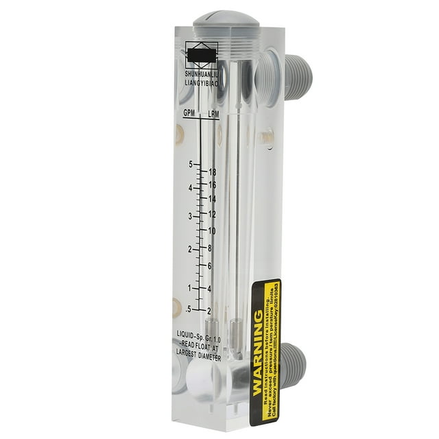 LZM-15 0.5-5GPM Knob Panel Type Liquid Flowmeter Flow Meter Measurement ZG1/4"