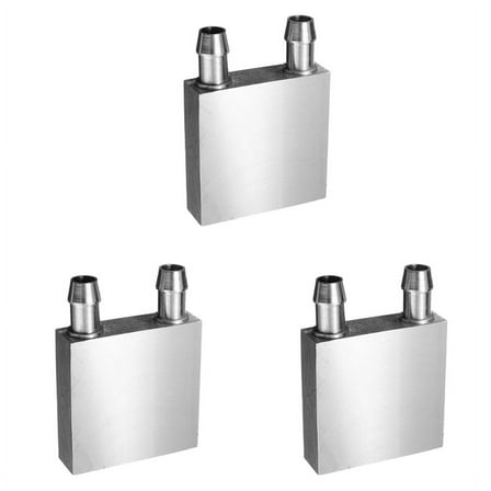 3X Aluminum Water Cooling Block 40X40X12mm Cooler for Computer CPU Radiator