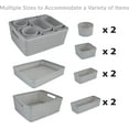 thumbnail image 3 of 10 Piece Organizing Set | Multiple Size Bins | Storage Basket | Grey | Multipurpose, 3 of 10
