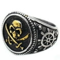 thumbnail image 5 of GKNET Gothic Mens Stainless Steel Gold Biker Pirate Skull Ring Size 6-15-12-Gold, 5 of 6