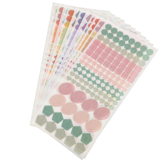 Hytrove Washi Paper Stickers Multi Colored 12 Sheets 7.07x3.34in