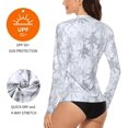 thumbnail image 4 of Women Rash Guard Long Sleeve Zipper Swimsuit UPF 50+ Bathing Shirt, 4 of 6
