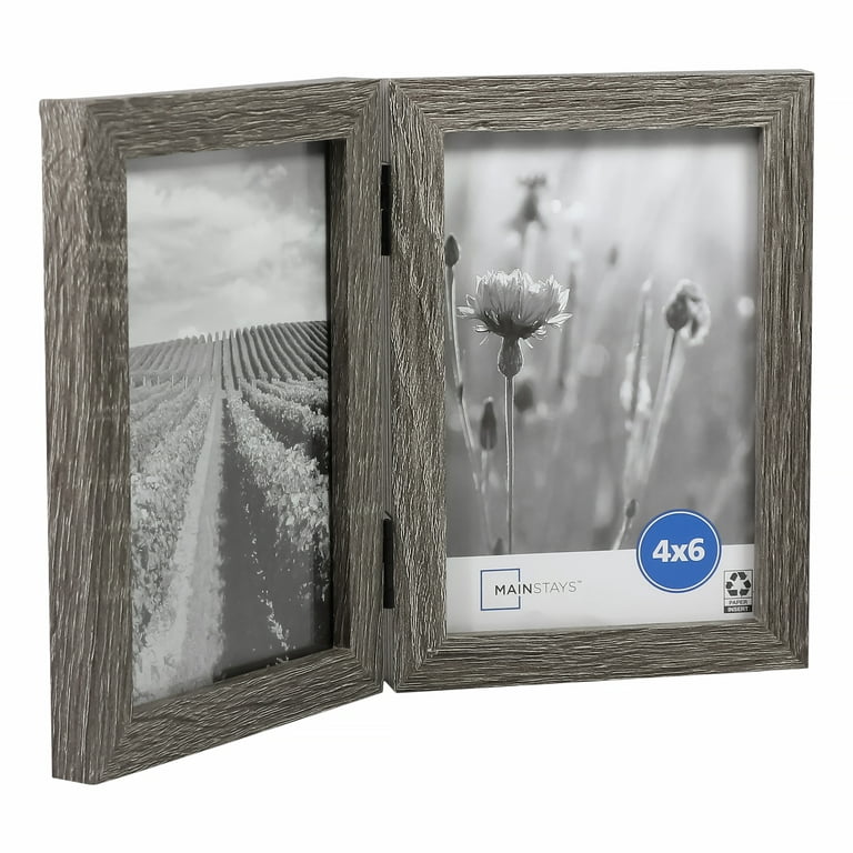 Rempry 4x6 Rustic Picture Frames Set of 6, Distressed Display Pictures 4 by  6 with Mat, Vintage Silver Photo Frames for Table Top Wall Hnaging