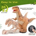 thumbnail image 4 of Xmhook 4ft Inflatable Dinosaur Remote Control Car with LED Sound & 360 °Rotation, Large Walking Dinosaur Blow up Toy for Kids Ages 3+ Gift, Brown, 4 of 9