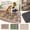 B001- a (AQQ Floral), variant on Entryway Mat, Welcome Mat Indoor, Rug for Entryway Indoor, Front Door Decor, 24 X 16 Inch Brown Floral Scalloped Edge Door Rug, Stain Resistant Dust Proof Decorative Floor Mat for