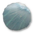 thumbnail image 1 of Ocean Sand Beach Sea Surfing Wave Picture Round Throw Pillow Home Decoration Cushion, 1 of 3
