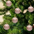 thumbnail image 6 of RBCKVXZ Vintage Christmas Balls Ornaments, 2.36"/60mm 6 PCS Christmas Tree Balls Pandent Shatterproof Christmas Decorations for Xmas Tree Holiday Party Wreath Home Decor, 6 of 6