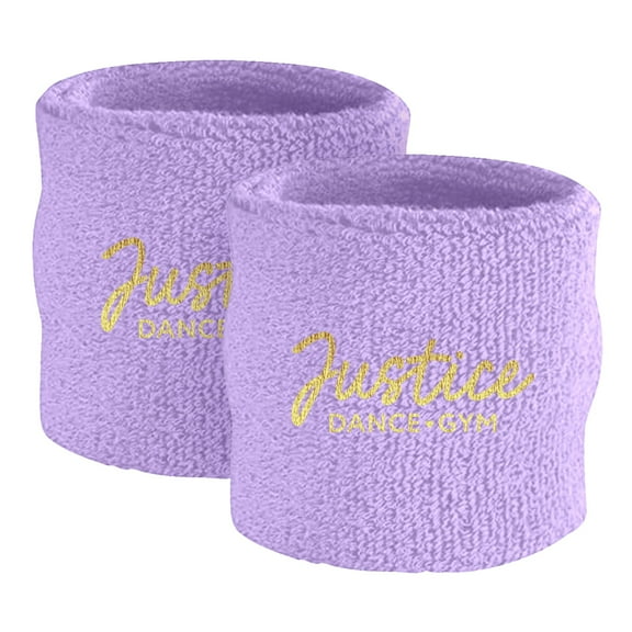 Justice Wrist Sweatbands, Lavender, 2 Pack
