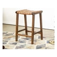 thumbnail image 3 of Rayong Mid-Century Modern Saddle Genuine Leather Counter Stool in Tan, 3 of 4
