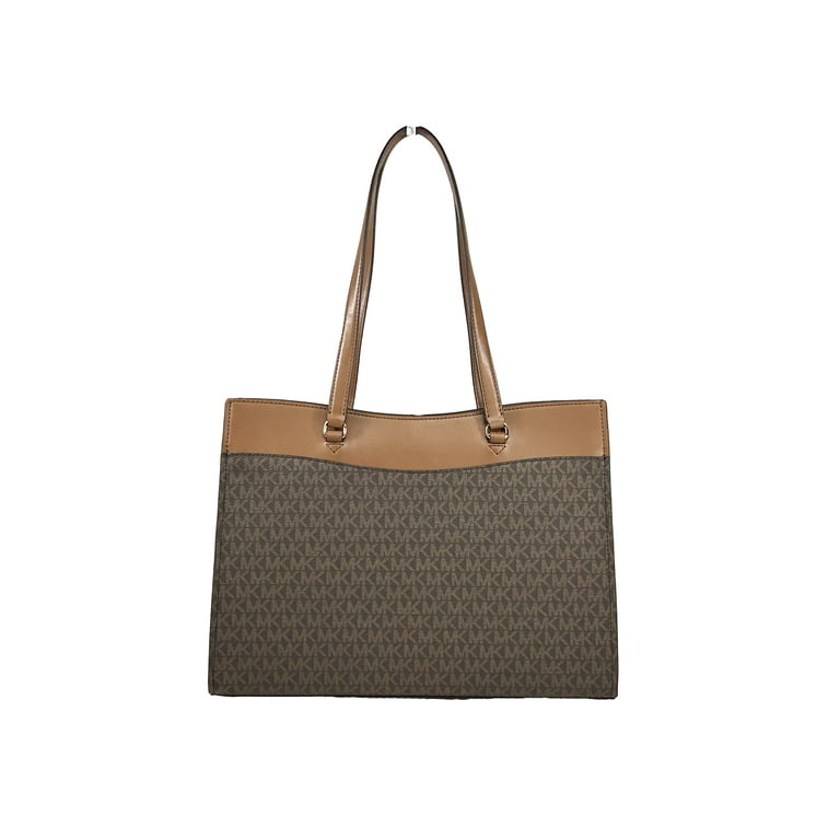 ら*ゅ様 Michael Kors MKロゴ トートバッグ ブラウン Michael Kors, Tote Bag, Brown Leather, Signature Logo - Walmart.com
