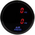 thumbnail image 1 of 52mm Dual Air Pressure Gauge Psi Air Suspension Air Ride Air Press Meter Red/blue Led 2pcs 1/8 Npt Electrical Sensor 2m Wires, 1 of 1