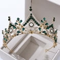 thumbnail image 4 of IKemiter Couronne de Mariée Couvre-Chef Mariage Anniversaire Couronne Coiffe Strass Rétro Accessoires de Cheveux de Luxe, 4 of 7