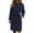 Navy, variant on Siilsaa Womens Fall Fashion 2024 Women's Belted Wrap Outerwear Shawl Collar Asymmetric Hem Plaid Coat Navy,XL