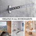 thumbnail image 5 of 2Pcs Wall Mounted Clothes Hanger Clothes Drying Rack Drying Rack 90 Rotation Wall Mounted Foldable Clothes Rack with Screws and Anchors, 5 of 5