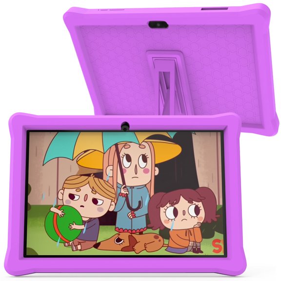 Kids Tablet 10 inch, Android Tablet for Kids, 2GB RAM 32GB ROM Android Tablets IPS Touch Screen 1280x800, Iwawa & Parent Control Toddler Tablet, WiFi, Dual Camera, 6000mAh Battery, Shockproof Case