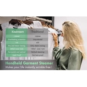 Handheld Steamer for Clothes and Clothes Steamer 1500W - Strong Power Garment Steamer with 260ml Tank,15s Fast Heat-up Portable Steamer Iron,Fabric Wrinkle Remover Clothing Iron with Brush