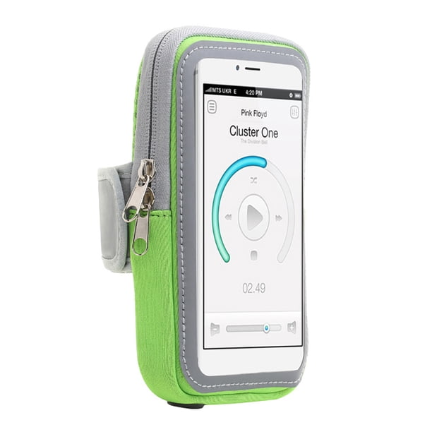 Funda para brazo con pantalla táctil, soporte para teléfono, brazalete para fitness, funda para teléfono móvil de 5,2 a 6,0 pulgadas, verde seitruly AP001362-01