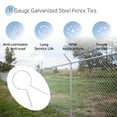 thumbnail image 4 of 100 Pcs Gauge Galvanized Steel Fence Ties Fit for Fence Posts, T-Post Metal Fence Wire,Fast Chain Link Fence Wire Ties B, 4 of 7