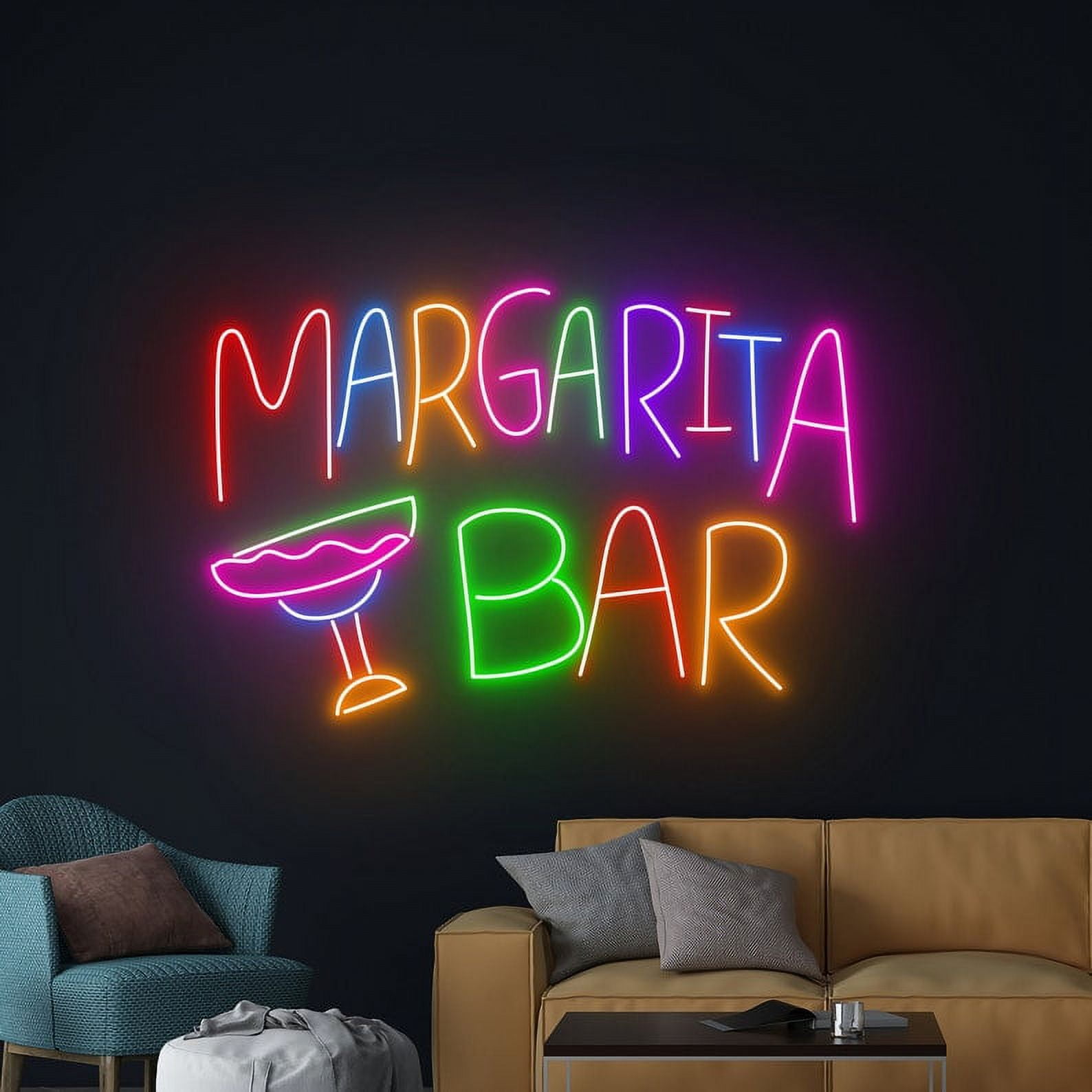 Handmadetneonsign Margarita Neon Sign, Margarita LED Light, Cocktail Neon Light, Drinking Alcohol