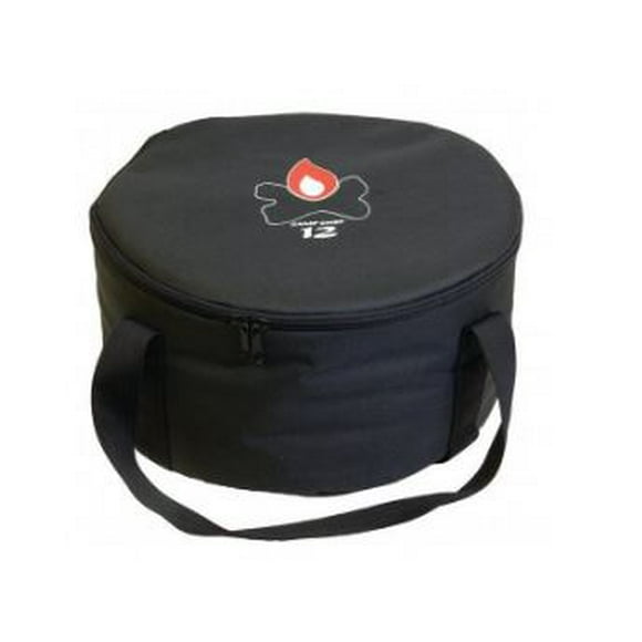 Camp Chef CBDO12 Sac de Rangement pour Ustensiles de Cuisine pour Feu de Camp à Utiliser avec le Four Hollandais Rond de 12 Pouces; Diamètre de 13-1/2 Pouces x Hauteur de 7-1/4 Pouces; Fermeture Éclair avec Sangle; Noir; Polyester Dura-Weave