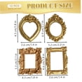 thumbnail image 6 of Virenlux Gold Vintage Resin Miniature Picture Frame Small Mini Photo Frames Tiny Antique Oval Rectangle Wall Hanging For Jewelry Diy Display Party Hotel Decor Photograpgy Mobile Phone Crafts, 6 of 9