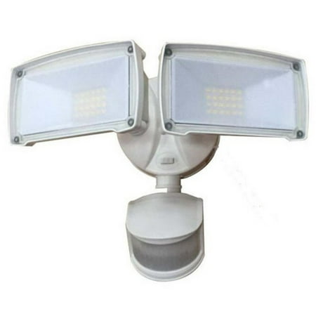 180-Degree Motion-Activated Outdoor Solar Integrated LED Landscape Dual-Head Security Flood Light,