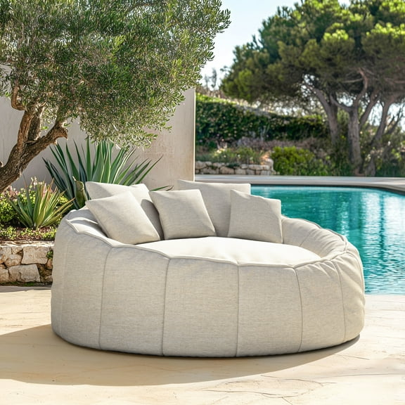 Kime Outdoor Collection Daybed Beige