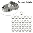 thumbnail image 2 of 25pcs Stainless Steel Hose Clamps Single Ear Stepless For Sealing Various Hoses Clamps Cinch Clamp Rings, 2 of 10