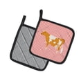 thumbnail image 2 of Caroline's Treasures Guernsey Cow Pink Check Pair of Pot Holders, 2 of 3