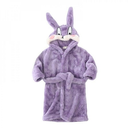 

Clearance!Children Bath Robes Flannel Sleepwear Robe Rabbit Nightgown For Boys Girls Pajamas 1-6 Years Clothes