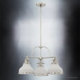 thumbnail image 5 of Urban Ambiance Luxury Industrial Chandelier, Medium Size: 15.5"H x 24"W, with Americana Style Elements, Nostalgic Design, Pretty Brushed Nickel Finish and Opal Etched Glass, UQL2330, 5 of 8