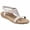 White, variant on Divaz Womens Nicosia Elasticated T Bar Sandal
