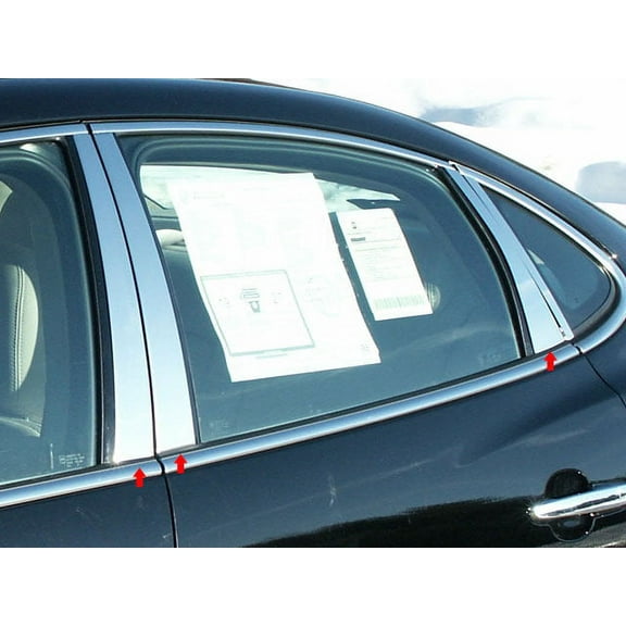 Stainless Steel Pillar Trim 6Pc Fits 2005-2009 Buick LaCrosse PP45521 QAA