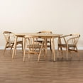 thumbnail image 5 of Baxton Studio Kyoto Modern Bohemian Natural Brown Finished Wood and Rattan 5-Piece Dining Set, 5 of 22