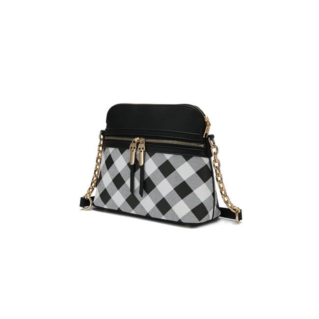 checkered crossbody bag