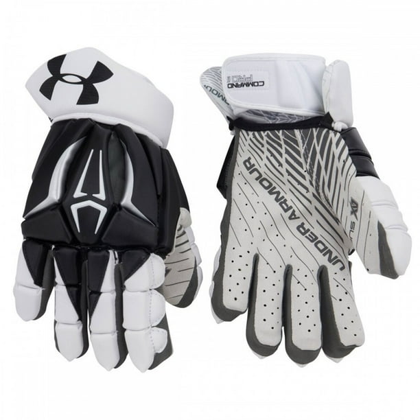 Under Armor Command Pro II Lacrosse Gloves Black, White