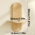 thumbnail image 4 of Floating Shelves for Wall, Boho Rattan Plant Shelf Set of 2, Wood Shelves for Living Room,Bedroom, 4 of 4
