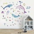 thumbnail image 2 of Adhesivos de pared con dibujos animados de animales del océano dibujados a mano, PVC, 30 x 90 cm, 2 of 3