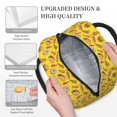 thumbnail image 3 of Honeii Fast Food 1 Print Insulated Lunch Bag Women Reusable Lunch Box with Pocket for Work Picnic Travel -One Size, 3 of 6