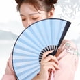 thumbnail image 3 of CSChome Handheld Fan Elegant Folding Chinese Style Hand Painting Lightweight DIY Photography Prop, 3 of 7