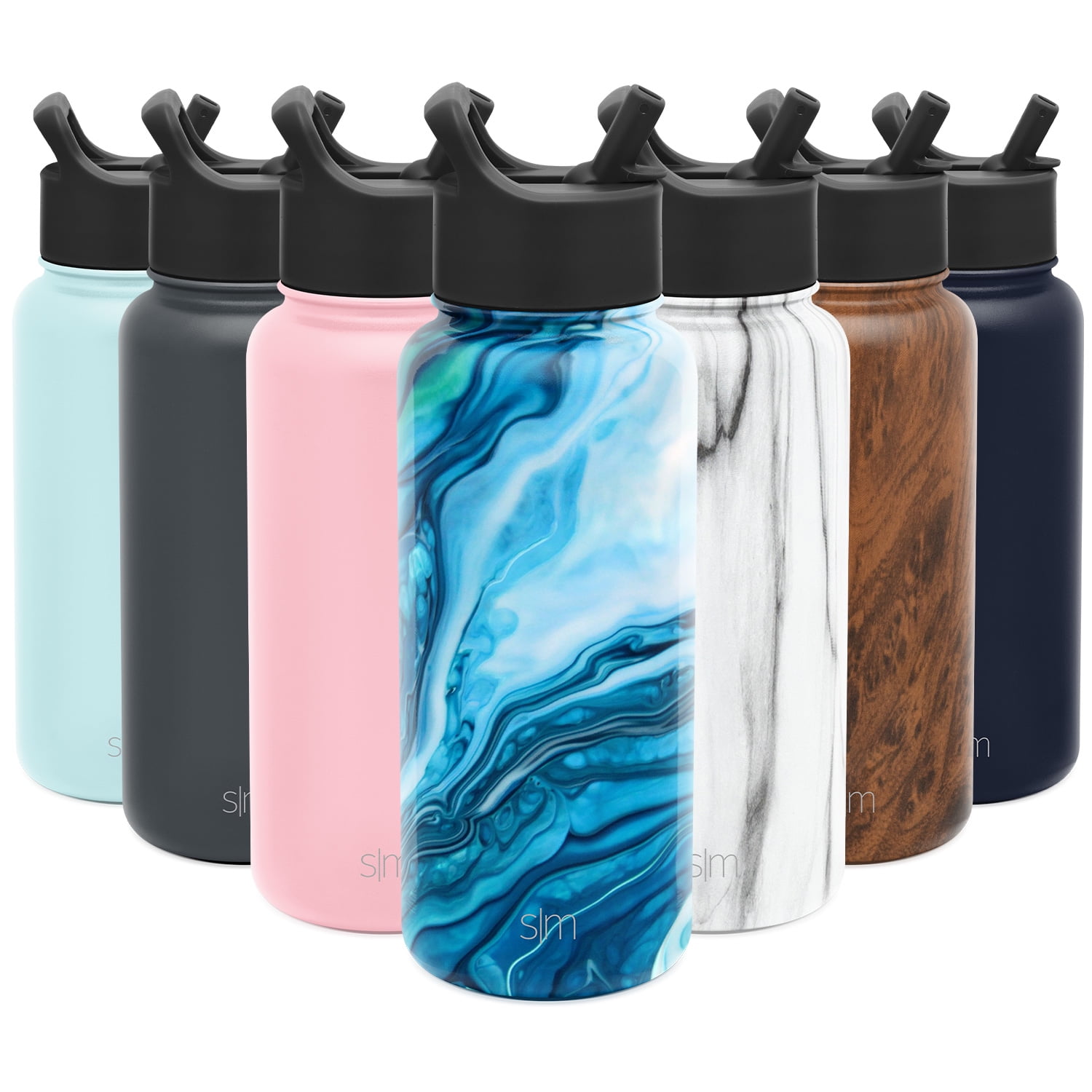 Simple Modern Insulated Water Bottle With Straw Lid 1 Liter Reusable Wide Mouth for sale online 